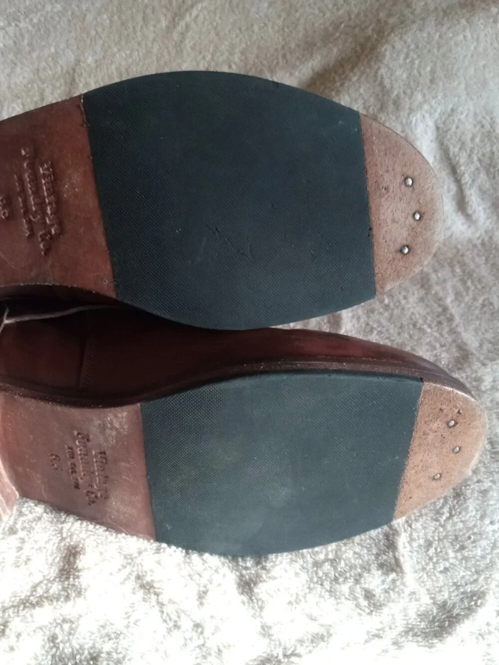 VINTAGE FOUNDRY Sherry Burnished Brown Leather Ankle Boots 6 1/2 6.5 M Shoes